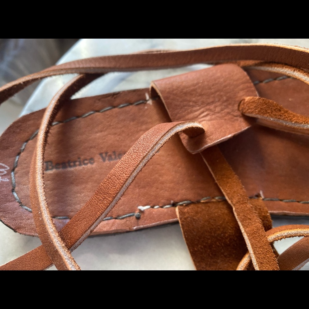 Early Beatrice Valenzuela Brown Gladiator Sandals - Picture 3 of 9